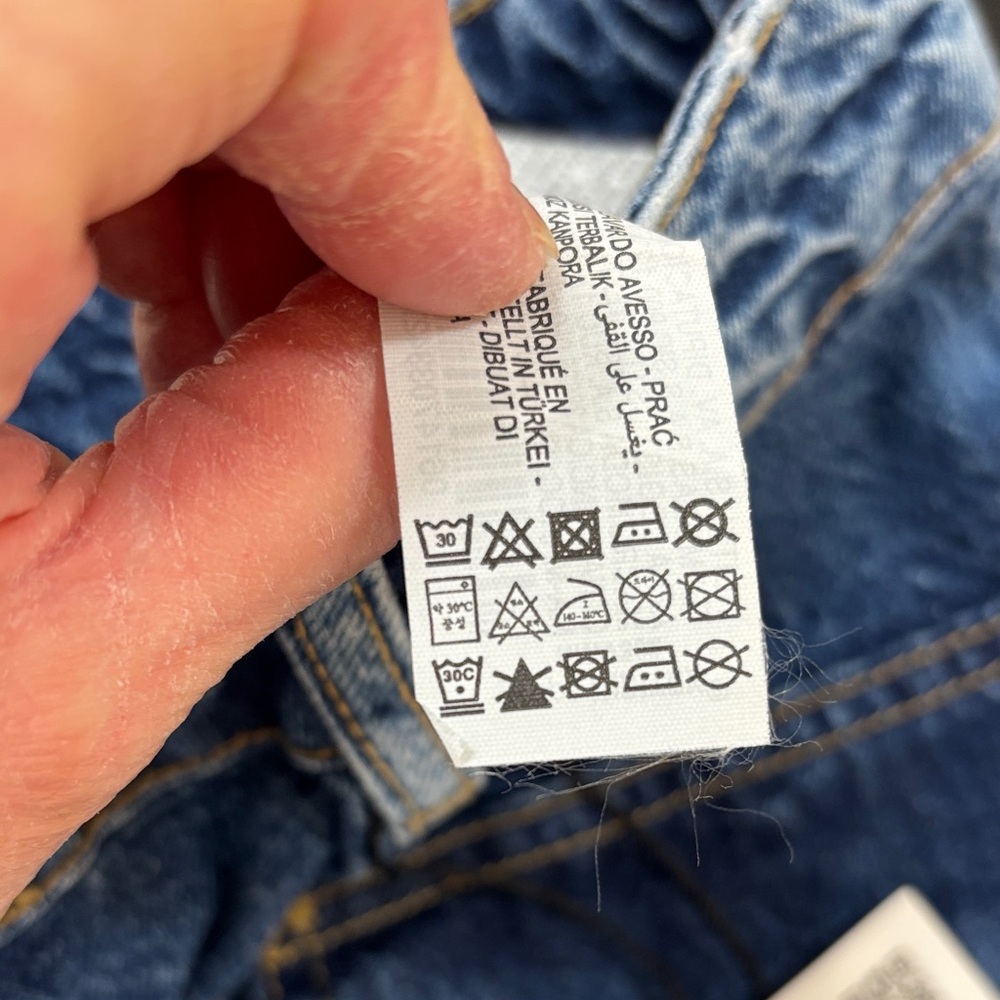 Zara Dark Blue Denim Mini Skirt with Cargo Pockets - Picture 5 of 5